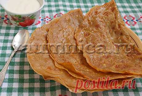 Рецепт блинов на молоке с сыром