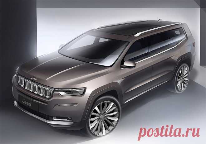 Jeep раскрыл внешность семиместного внедорожника Компания показала, как будет выглядеть модель Grand Commander