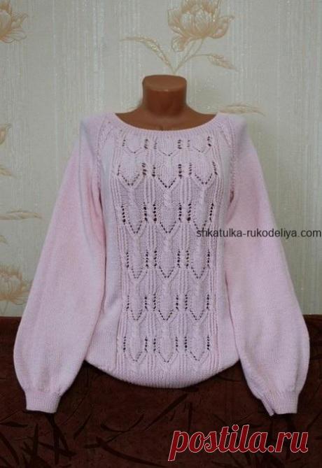 Женская кофточка красивым узором. Ажурная кофта рельефным узором спицами 2019 | Шкатулка рукоделия. Сайт для рукодельниц.
