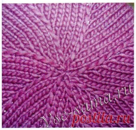Спиралевидная форма лицевых прибавлений - Учебный курс для начинающих по вязанию спицами