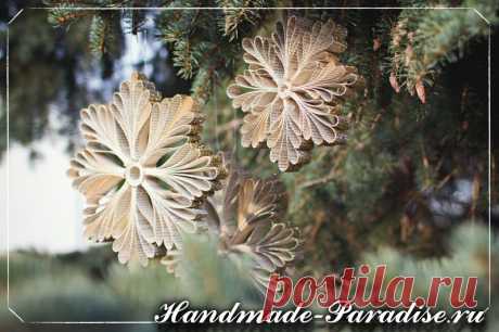 Снежинки из книжных страниц | Handmade-Paradise