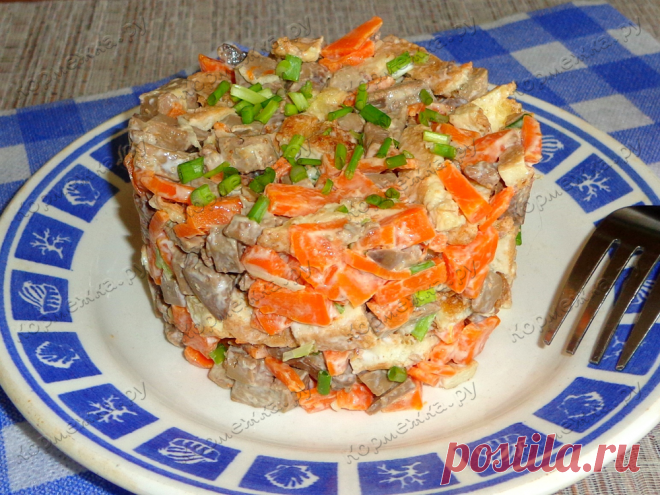 Салат из печени с блинчиками - Кормежка.ру