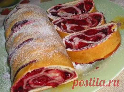 Шустрый повар.: Рецепт Вишневый штрудель и рецепт вытяжного теста