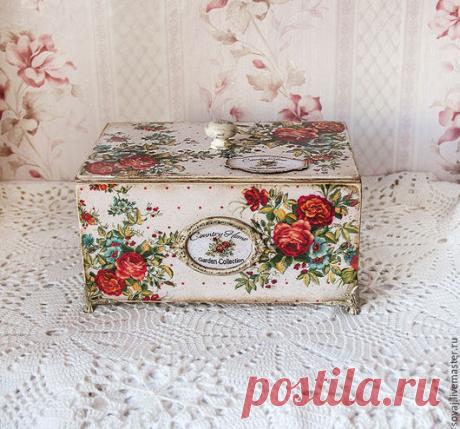 Купить Винтажная шкатулка для чая и сладостей " Красивое чаепитие" - подарок, эксклюзивный подарок
