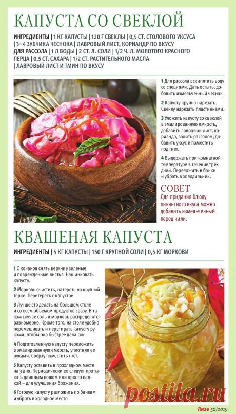Капуста со свеклой. Квашеная капуста