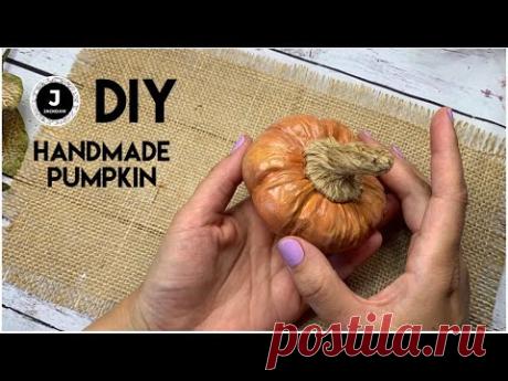 DIY. How to make handmade Pumpkin. Autumn accessory. Part 1. Тыква из фоамирана. - YouTube