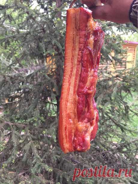 Грудинка варёно-копченая. Сможет сделать каждый. Всегда превосходный результат. | Записки рыбака | Дзен