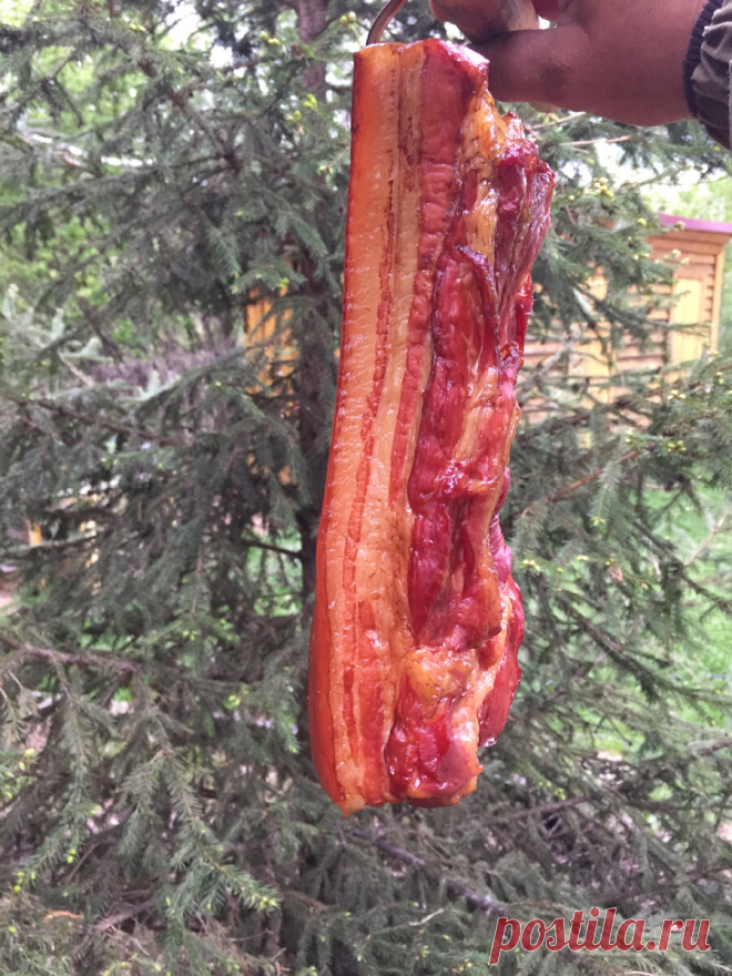 Грудинка варёно-копченая. Сможет сделать каждый. Всегда превосходный результат. | Записки рыбака | Дзен