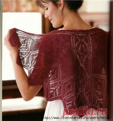 Изящная шаль Faroese-style Rosebud Shawl!