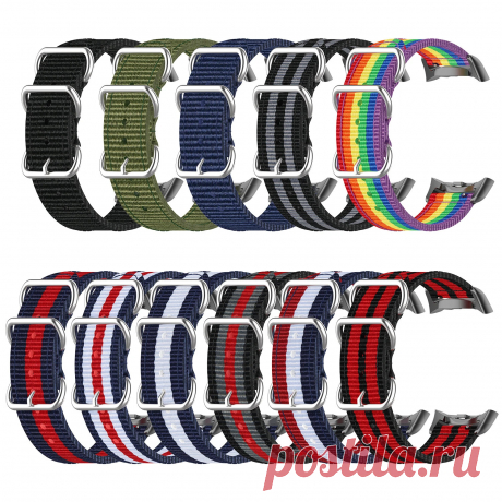 Bakeey Three-ring Canvas Replacement Strap Smart Watch Band For Samsung Fit 2 pr - US$12.99