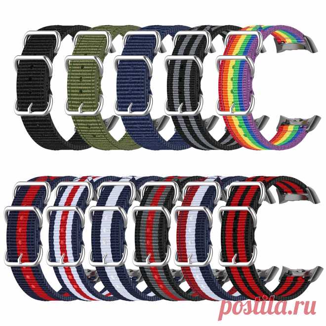 Bakeey Three-ring Canvas Replacement Strap Smart Watch Band For Samsung Fit 2 pr - US$12.99