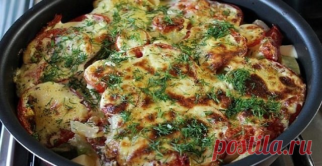 Кабачки, запечённые с картофелем. Блюдо — бомба, без возни и за копейки! – БУДЬ В ТЕМЕ