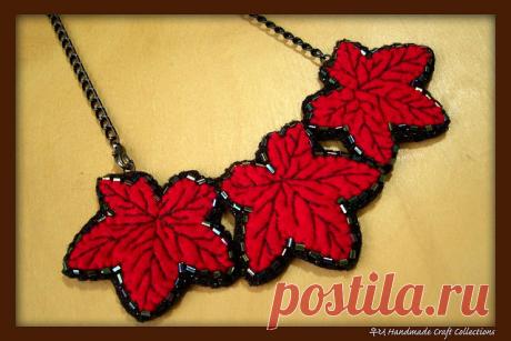 우리 Handmade Christmas Maple Leaves Necklace | Flickr - Photo Sharing!