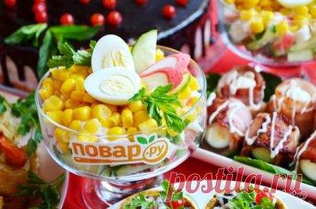 Крабовый салат порционный - пошаговый рецепт с фото на Повар.ру