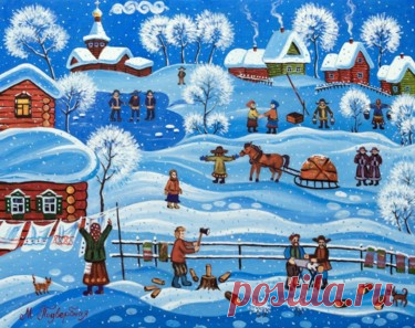 PRIMITIVE Oil Painting (NAIVE) - Maria Podverbnaya