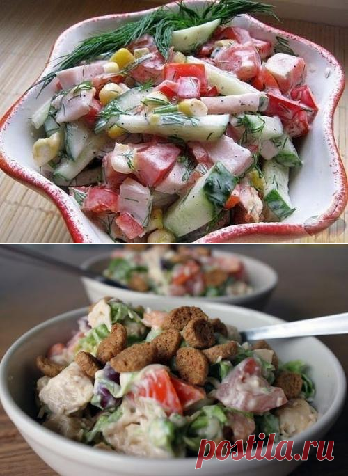 Салаты с помидорами. Подборка 10-ти салатов с помидорами. | Шедевры кулинарии