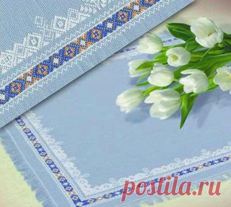Вышивка и отделка скатерти