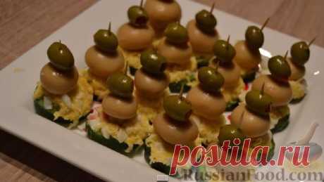 Рецепт: Закуска (салат) &quot;Грибная поляна&quot; на RussianFood.com