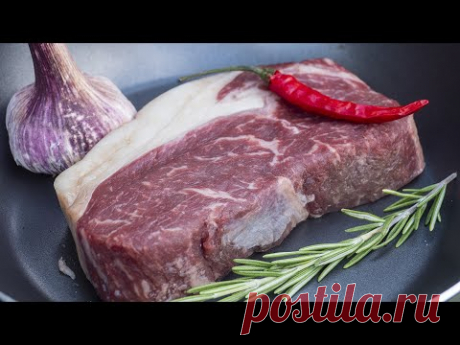 Идеальный Стейк на сковороде за 100 рублей.