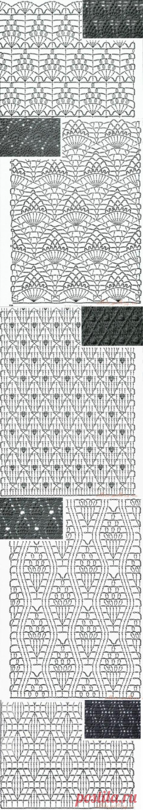 узоры крючком