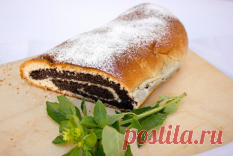 Постный штрудель с маком и орехами