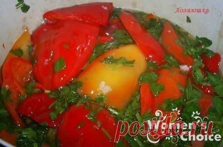 Перец, маринованный половинками за 5 минут