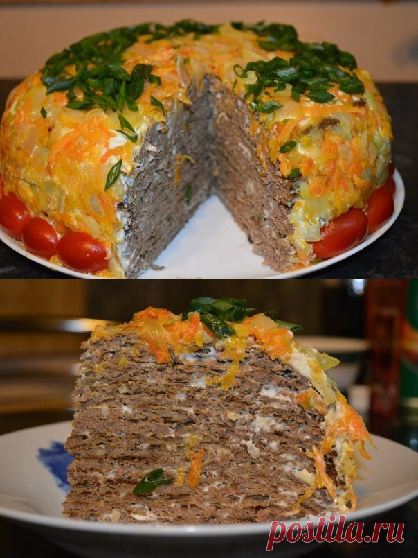 Тортик из куриной печени. Автор: Надежда Илиади