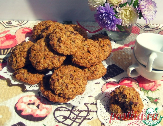 Овсяное печенье с орехами – кулинарный рецепт