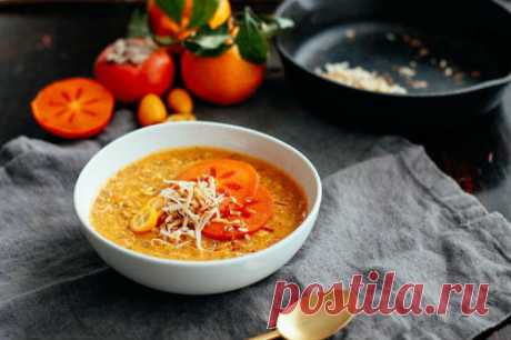 Аппетитная овсяная каша с хурмой - и вкусно, и полезно!