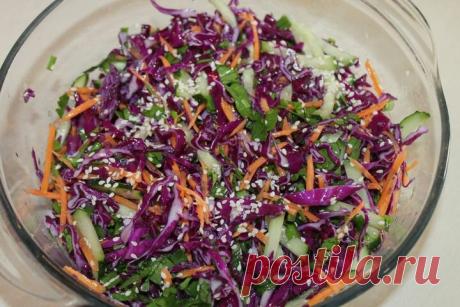 Очень вкусный салат из краснокочанной капусты | Домашние рецепты | Яндекс Дзен