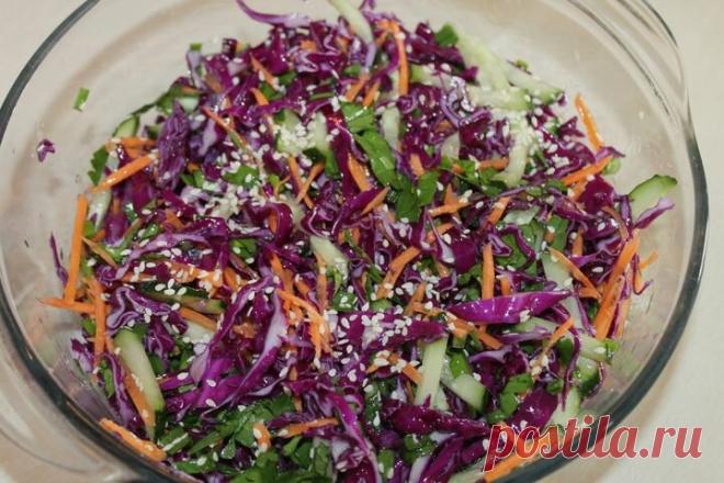 Очень вкусный салат из краснокочанной капусты | Домашние рецепты | Яндекс Дзен