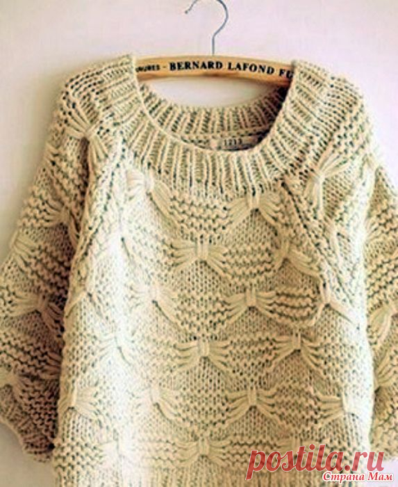 Бабочка. Узор для джемпера. - ВЯЗАНАЯ МОДА+ ДЛЯ НЕМОДЕЛЬНЫХ ДАМ - Страна Мам