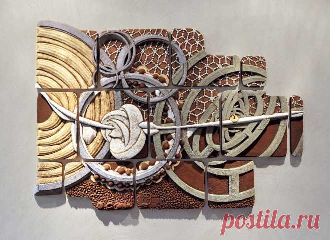 Удивительные керамические панно Bas Relief