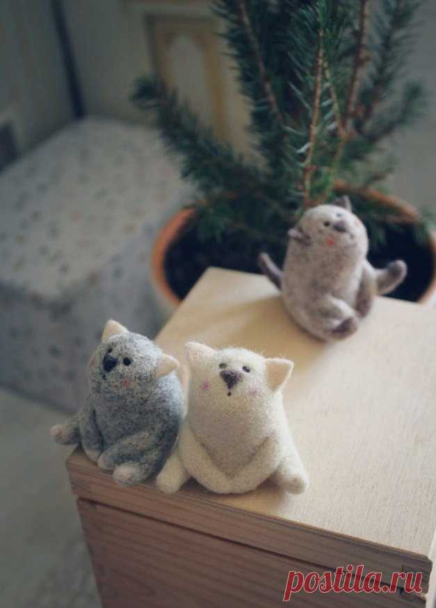 Котёнок. Сухое валяние для новичков. Мастер-класс - Ярмарка Мастеров - ручная работа, handmade