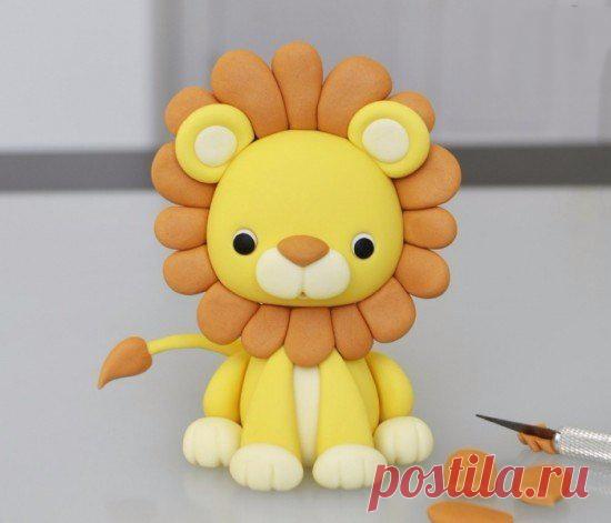 Львёнок из мастики для украшения торта — DIYIdeas