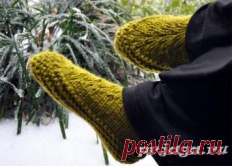 Следки спицами «на скорую руку»