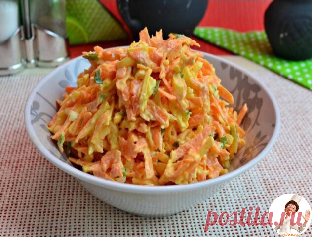МОРКОВНЫЙ САЛАТ с сыром и чесноком