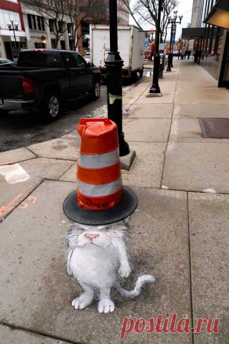 David Zinn Uses Chalk to Brighten People’s Days «TwistedSifter
