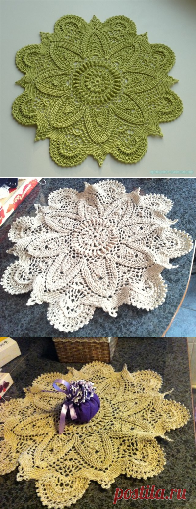 КРАСИВАЯ САЛФЕТКА крючком МК