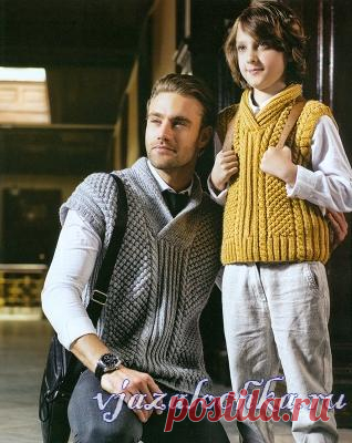 Вязаные мужские безрукавки и жилеты, схемы вязания – Вязалочка.ру