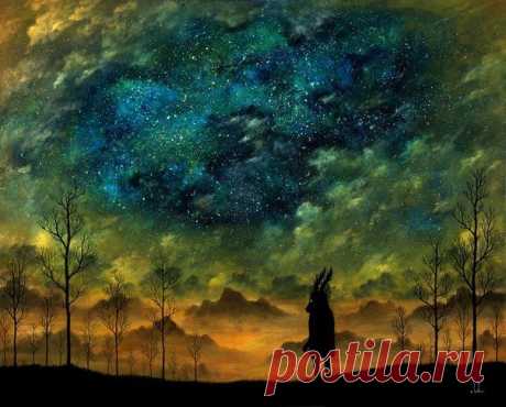 Американский художник Andy Kehoe рисует сказочные и мистические картины, наполненные атмосферой леса и мифическими  / Удивительное искусство