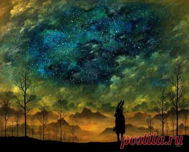 Американский художник Andy Kehoe рисует сказочные и мистические картины, наполненные атмосферой леса и мифическими  / Удивительное искусство