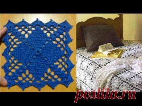 Мотив для покрывала крючком