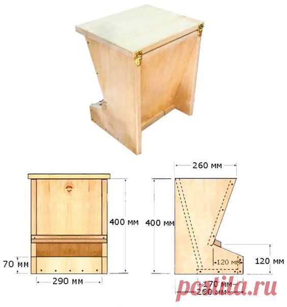 Делаем бункерные кормушки для кур своими руками: чертежи с размерами и фото. Когда я только начинал заниматься разведением кур, то использовал обычные кормушки
