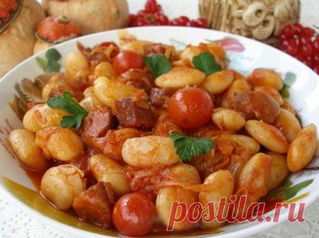 Фасоль с колбасками в томатном соусе » Рататуй — готовить может каждый