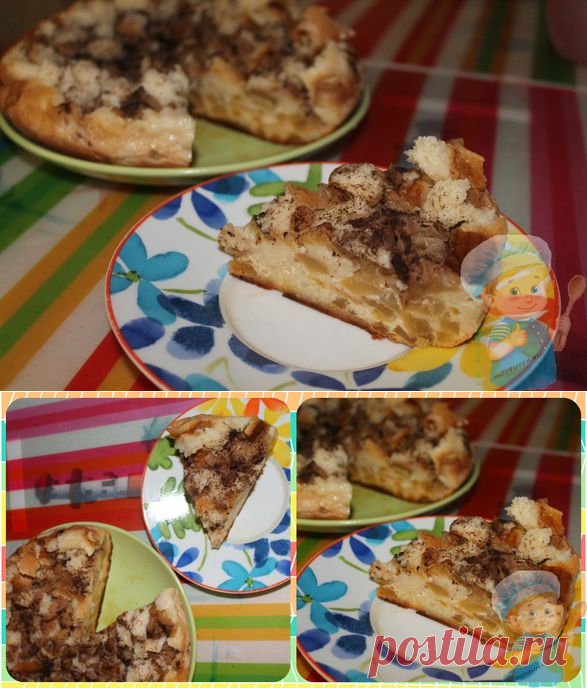 Шарлотка из батона с яблоками — и никакой возни с тестом