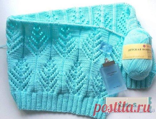 Узор спицами ёлочкой от Екатерины Семёновой
Схема: https://vjazalochka.ru/uzory-vyazaniya/spicami/uzor-spicami-jolochkoj-ot-ekateriny-semjonovoj