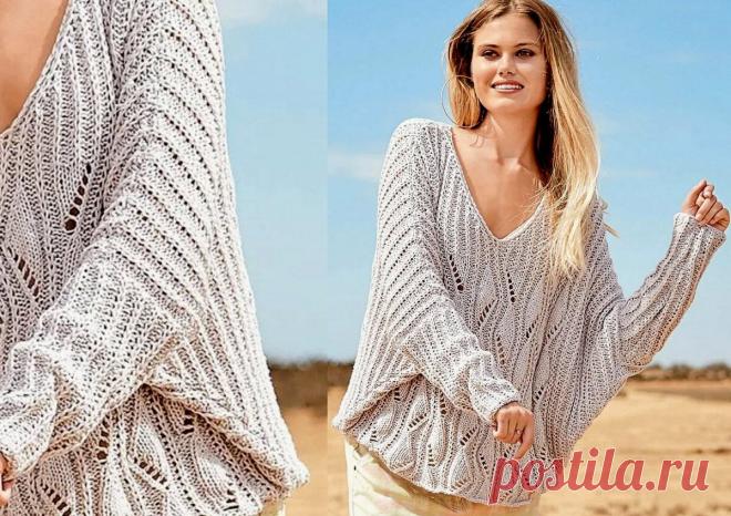 Вяжем на осень: нарядные джемперы и пуловеры спицами | Рекомендательная система Пульс Mail.ru