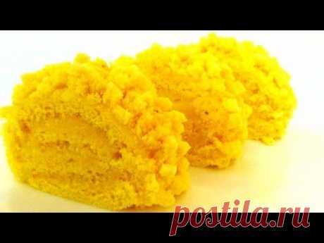 Бисквитный рулет "Мимоза"