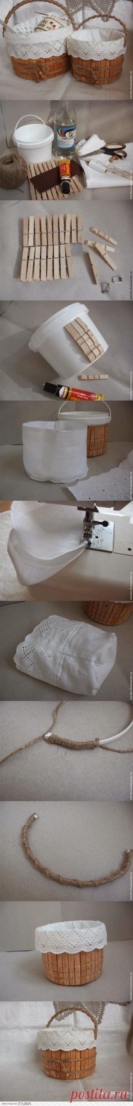 Nova Vida Para: Baldinho E Prendedor De RoupaCustomizando - Blog De Customização De Roupas, Moda, Decoração E Artesanato
